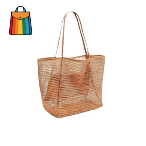 AURUZA Beach Mesh Tote Bag - Casual Tote Bag Hobo