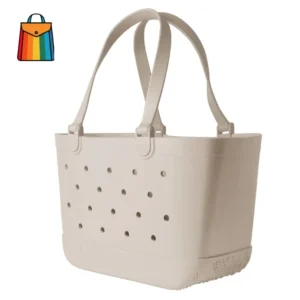 Simple Modern Beach Bag Rubber Tote - Zipper Pocket for Beach