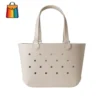 Simple Modern Beach Bag Rubber Tote - Zipper Pocket for Beach