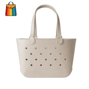 Simple Modern Beach Bag Rubber Tote - Zipper Pocket for Beach